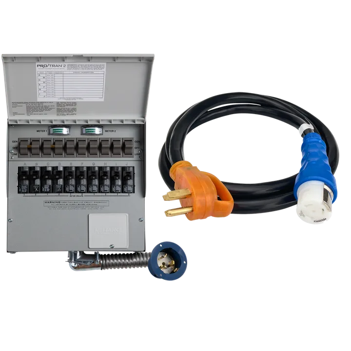 Home Backup Kit (120V/240V, 50 Amp, 10-Circuit Transfer Switch + Cable, For F3800, 2× F3800 Plus)
